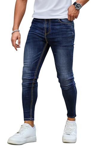 GINGTTO Herren Jeans Skinny Stretch Designer Jeanshose Männer Denim Hose Blau 28 GINGTTO Herren Jeans Skinny Stretch Designer Jeanshose Männer Denim Hose Blau 28 von GINGTTO