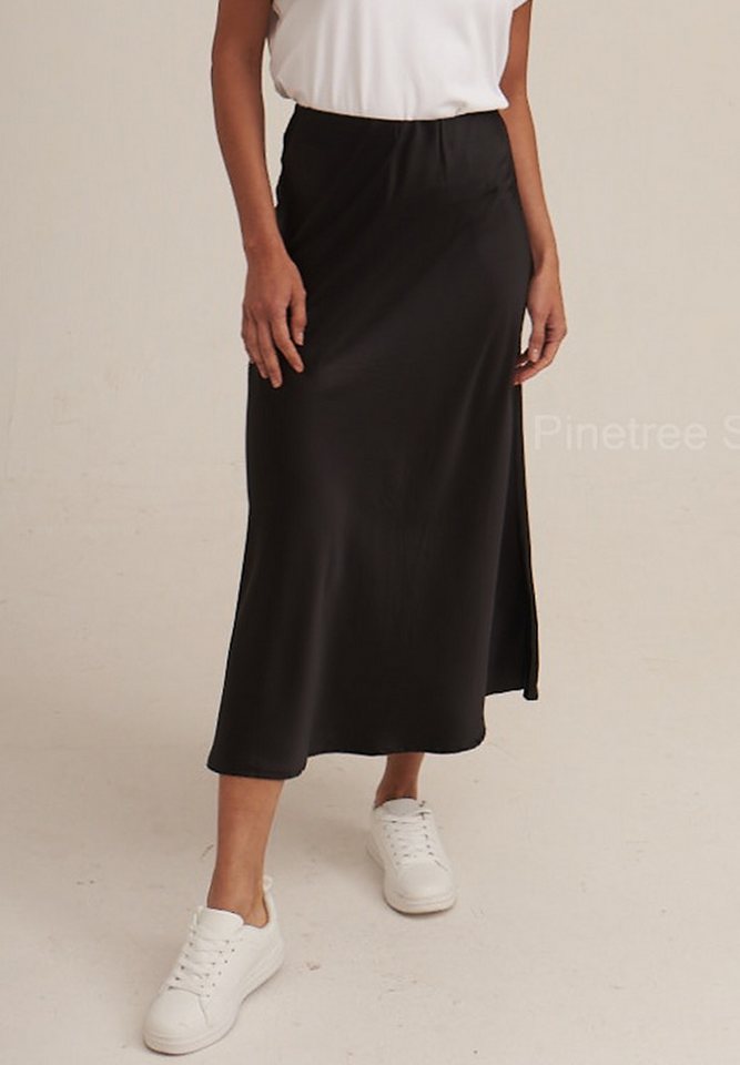 GINI LONDON Sommerrock Gini Satin Bias Cut Satin Schrägschnitt Midirock von GINI LONDON