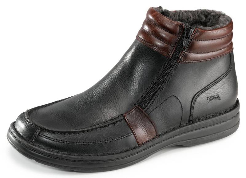 GINO GALANTE, gefütterte Herren-Boots, Winterschuhe, mit herausnehmbarem Fußbett, Schwarz-Burgund, Größe 45 von GINO GALANTE