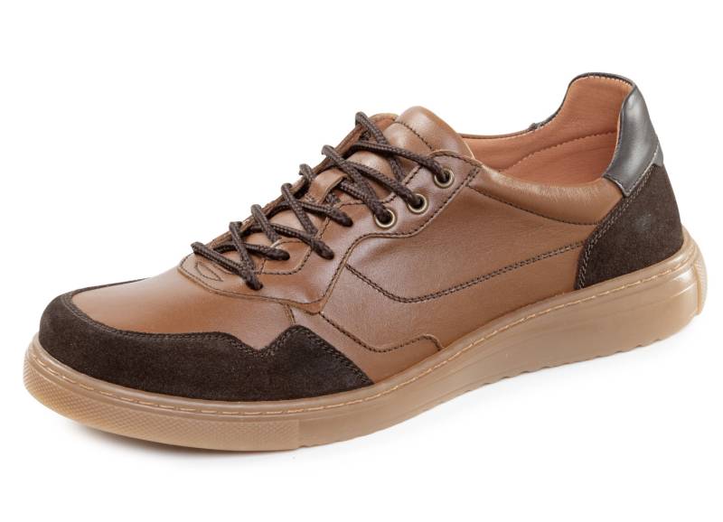 GINO GALANTE, klassische Herren-Schnürschuhe, mit herausnehmbarem Fußbett, Cognac, Größe 45 von GINO GALANTE