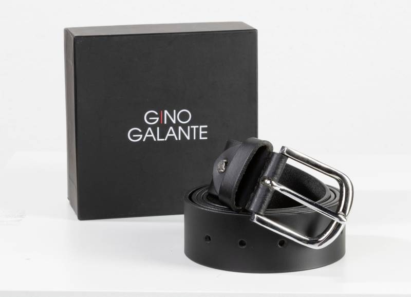 GINO GALANTE, modischer Herren-Gürtel inkl. Box, 3,5 cm breit, Schwarz, Größe 115 von GINO GALANTE