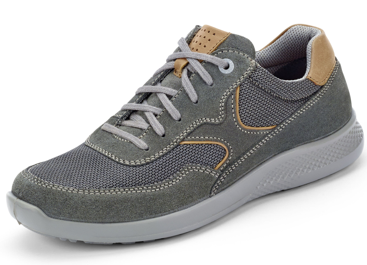 GINO GALANTE, sportliche Herren-Schnürschuhe, Weite K, mit herausnehmbarem Fußbett, Steingrau, Größe 45 von GINO GALANTE