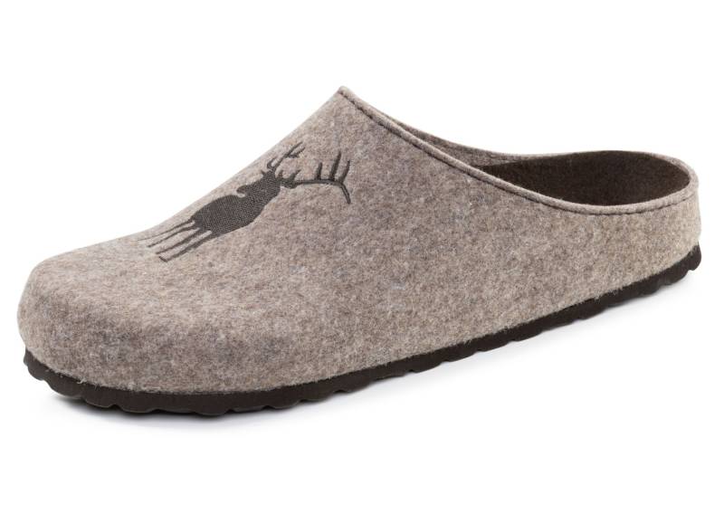 GINO GALANTE, trendige Herren-Hausschuhe, Weite H, mit Hirsch-Stickerei, Sand, Größe 46 GINO GALANTE, trendige Herren-Hausschuhe, Weite H, mit Hirsch-Stickerei, Sand, Größe 46 von GINO GALANTE