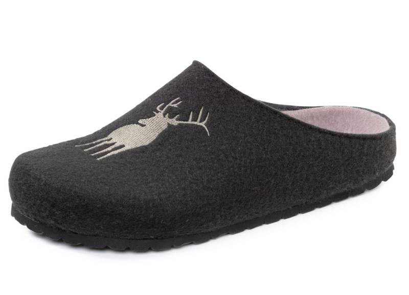 GINO GALANTE, trendige Herren-Hausschuhe, Weite H, mit Hirsch-Stickerei, Schwarz, Größe 44 GINO GALANTE, trendige Herren-Hausschuhe, Weite H, mit Hirsch-Stickerei, Schwarz, Größe 44 von GINO GALANTE