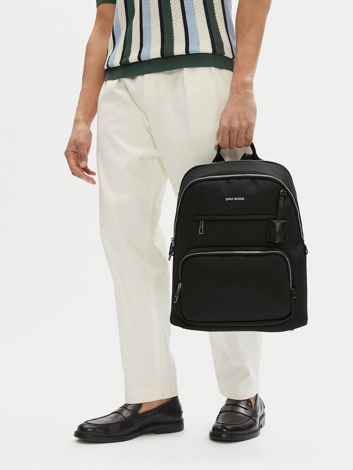 GINO ROSSI Freizeitrucksack Gino Rossi Herren-Rucksack Schwarz 06A11235-1 von GINO ROSSI