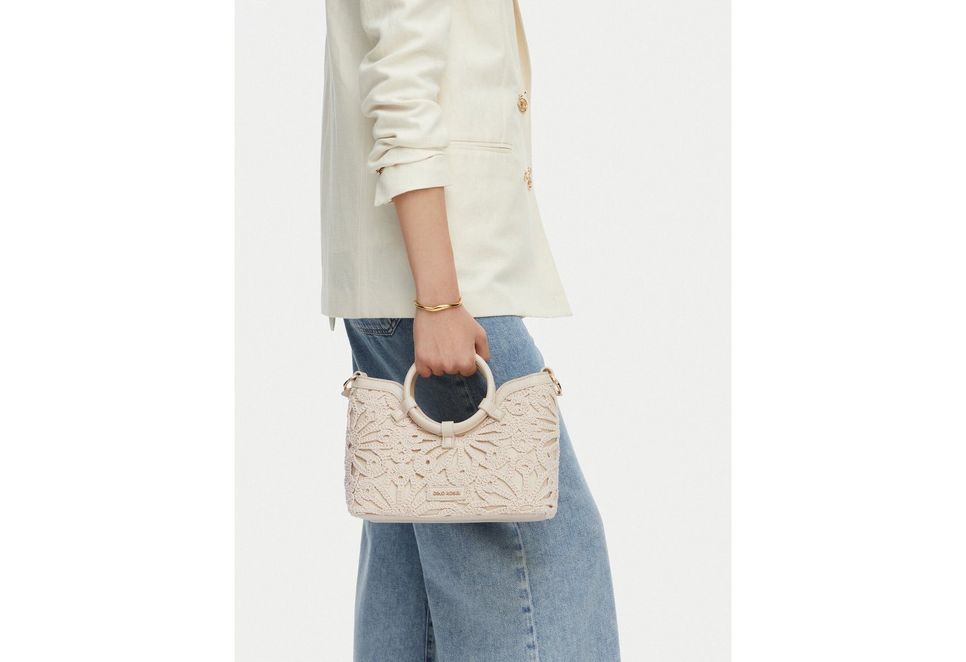 GINO ROSSI Handtasche Gino Rossi Damen-Handtasche in Creme von GINO ROSSI