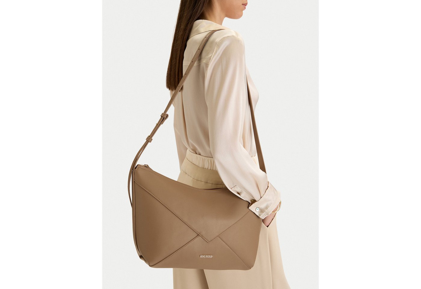 GINO ROSSI Handtasche Gino Rossi Damenhandtasche Beige von GINO ROSSI