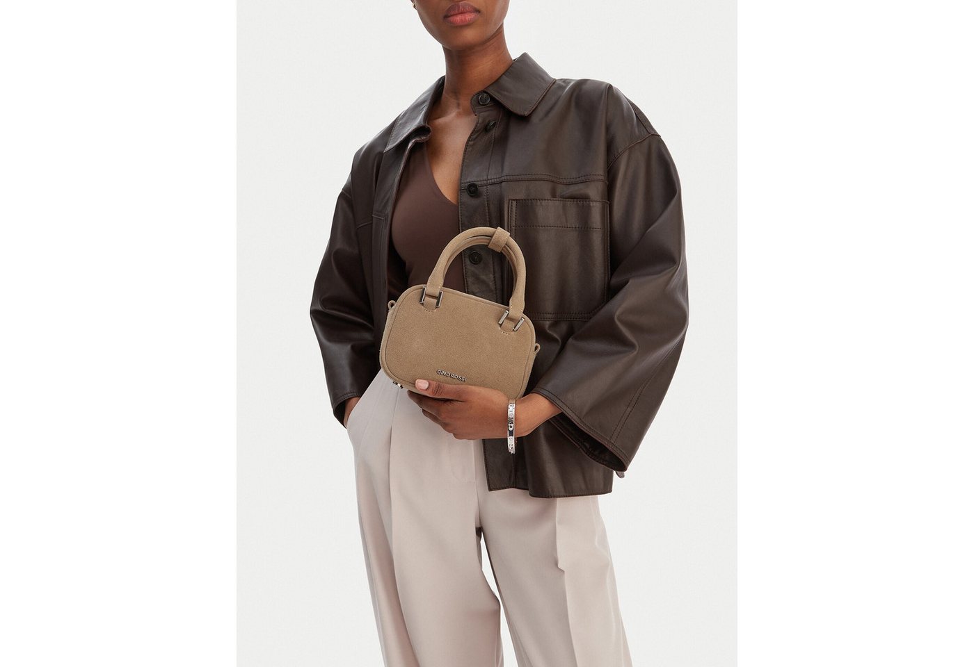 GINO ROSSI Handtasche Gino Rossi Damenhandtasche Beige von GINO ROSSI