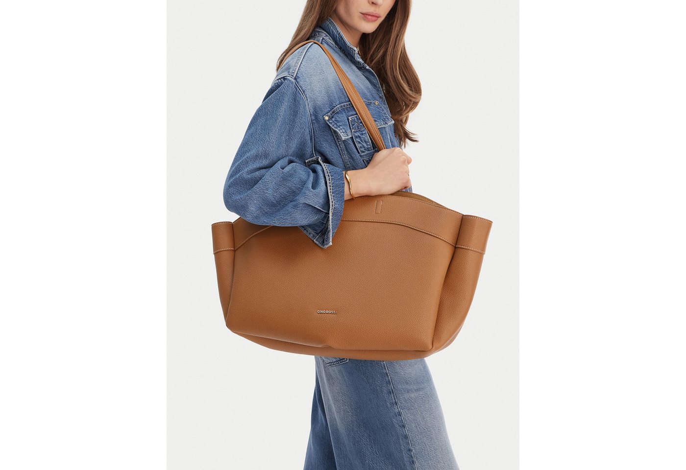GINO ROSSI Handtasche Gino Rossi Damenhandtasche Braun von GINO ROSSI
