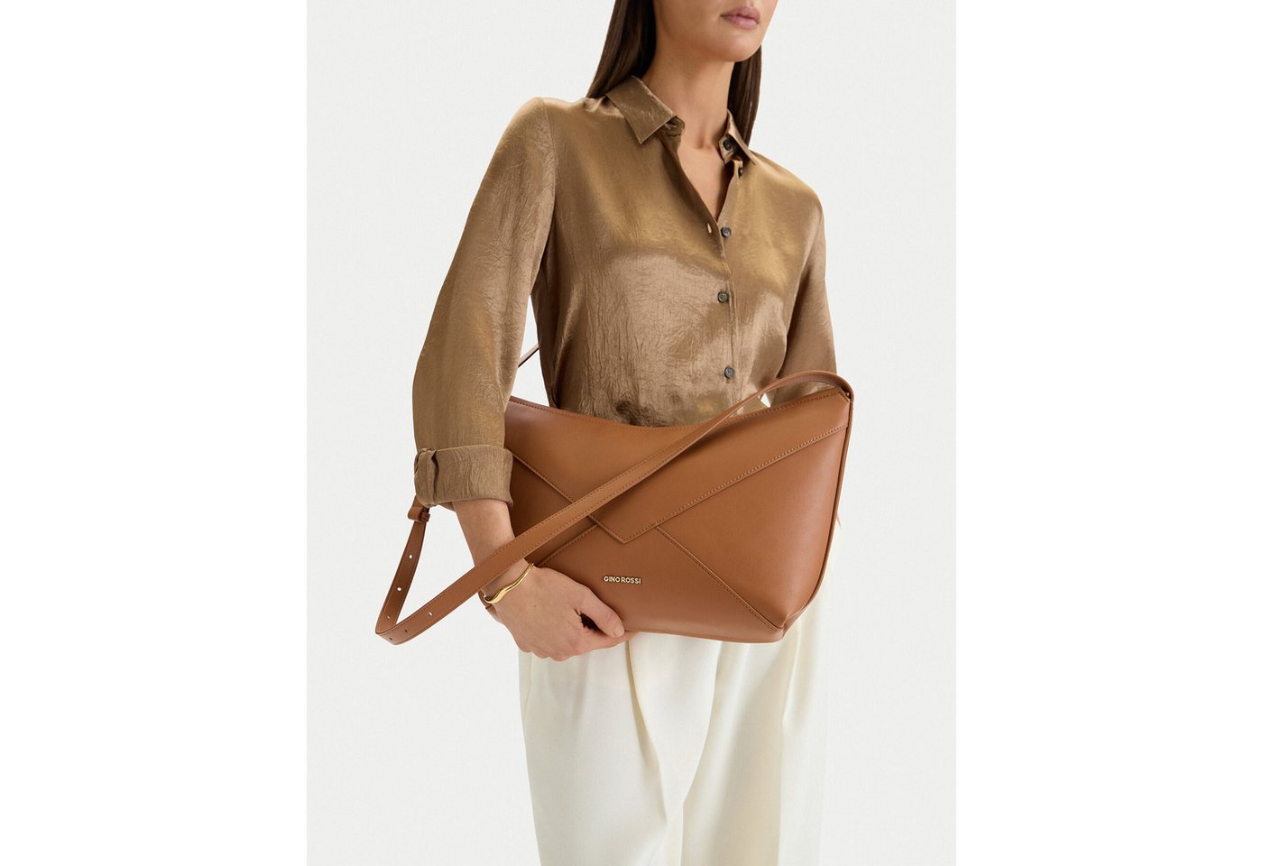 GINO ROSSI Handtasche Gino Rossi Damenhandtasche Braun von GINO ROSSI