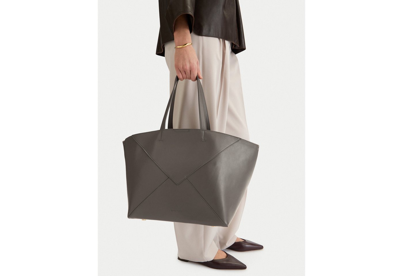 GINO ROSSI Handtasche Gino Rossi Damenhandtasche Grau von GINO ROSSI