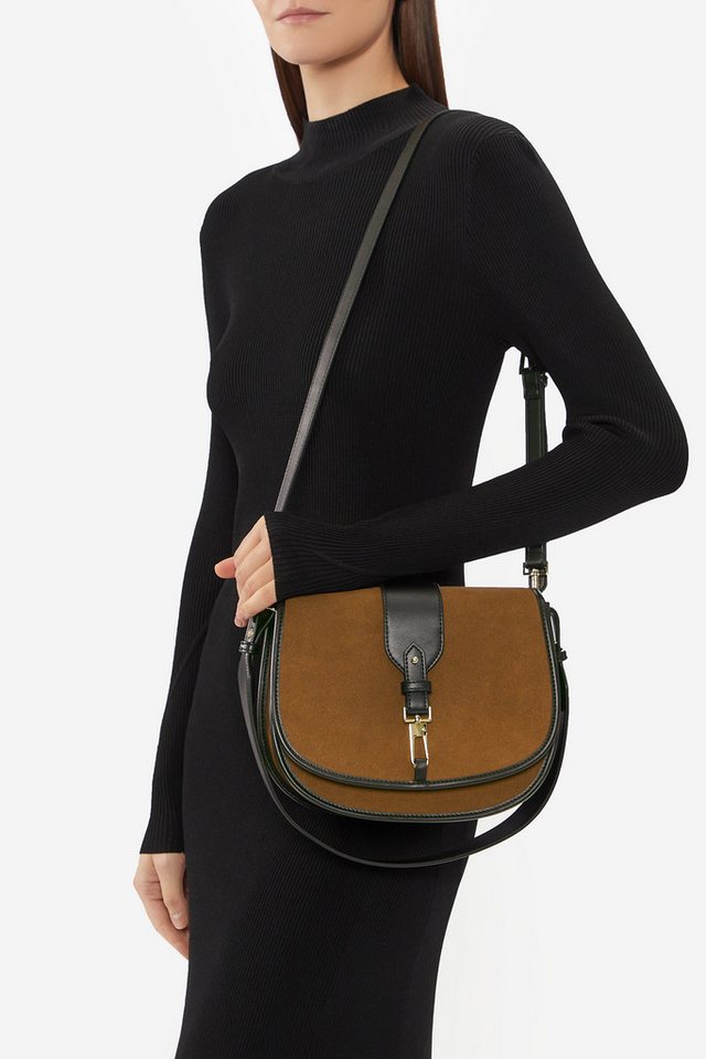 GINO ROSSI Handtasche Gino Rossi Leder Handtasche klein TYLO0889-SH braun von GINO ROSSI