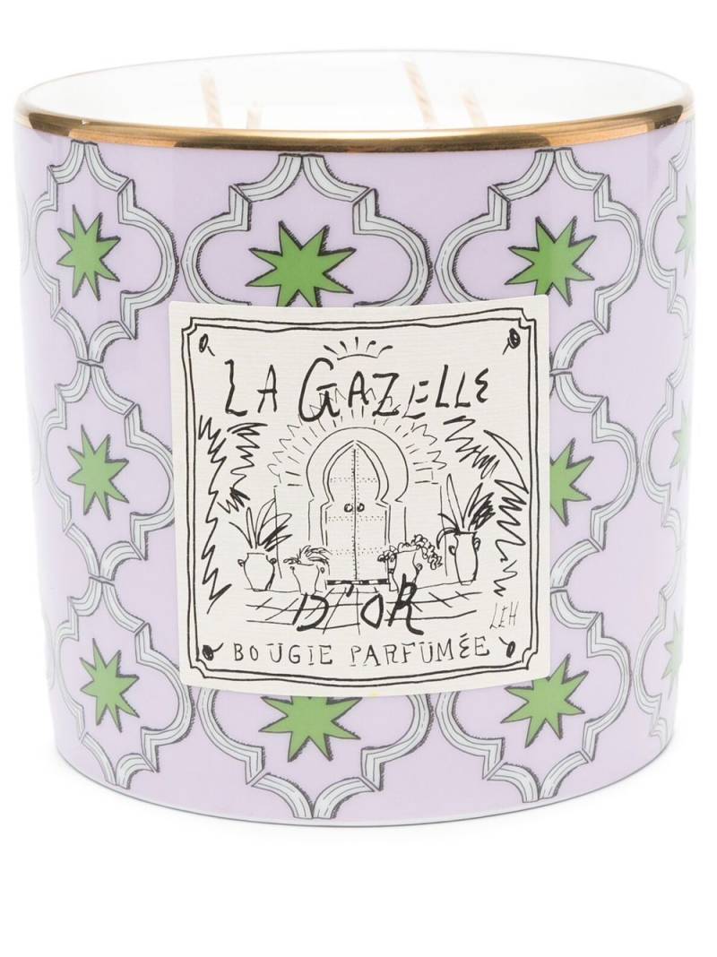 GINORI 1735 La Gazelle Kerze 1379g - Violett von GINORI 1735