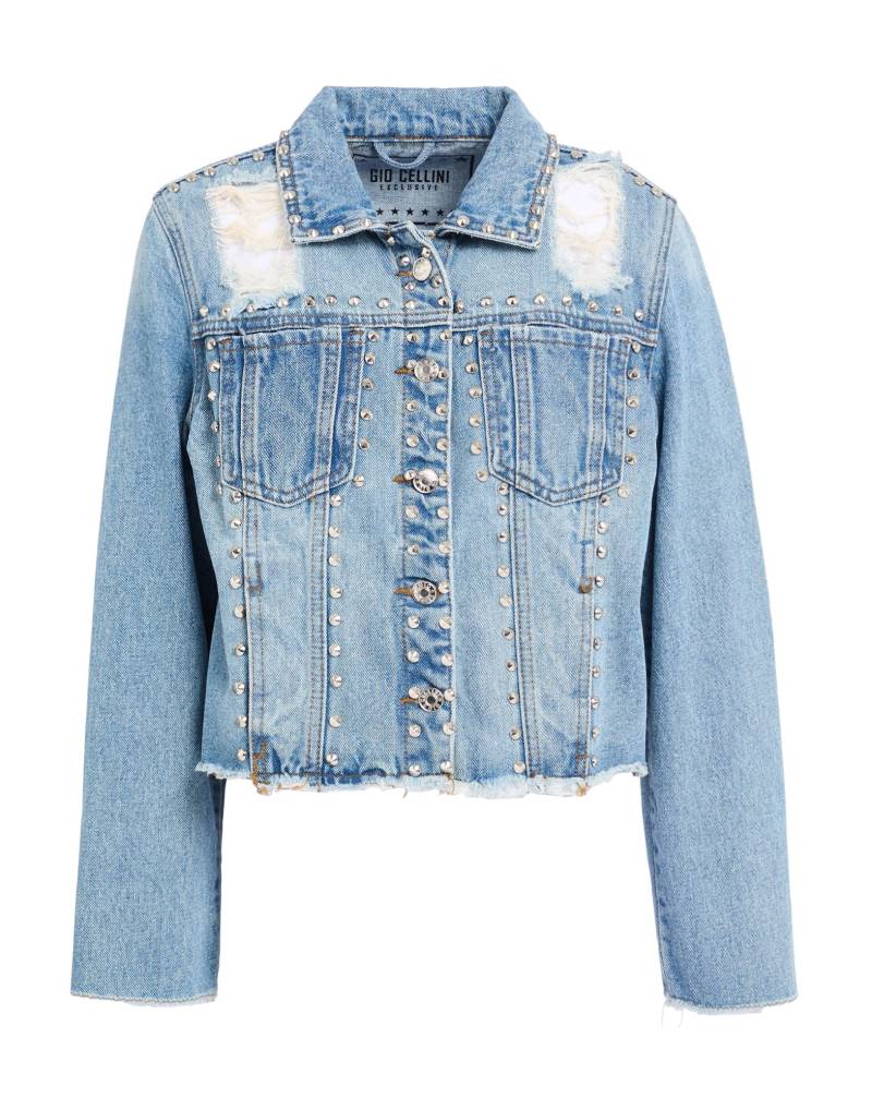 GIO CELLINI MILANO Jeansjacke/-mantel Damen Blau von GIO CELLINI MILANO