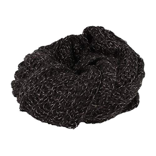 GIO TESELLI Schöner Strickschal mit Glitzereffekt, Herren Damen Unisex, 30 x 200 cm, Farbe:Schwarz von GIO TESELLI