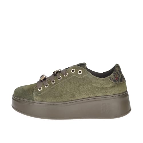 GIO+ Damenschuhe Sneaker Pia Wildleder Combi Green PIA402A, grün, 40 EU von GIO+