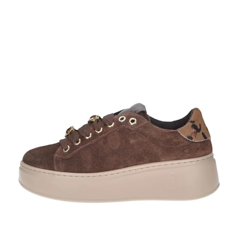 GIO+ PIA408A Damenschuhe Sneaker Pia Wildleder Kombi Schokolade, Schokobraun, 36 EU von GIO+