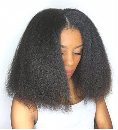 Afro-Perücke, gelockt, Echthaar-Perücke, kinky, glattes Haar, Perücken für schwarze Frauen, Echthaar für schwarze Frauen, schwarz, für den täglichen Gebrauch, Cosplay, Party Afro-Perücke, gelockt, Echthaar-Perücke, kinky, glattes Haar, Perücken für schwarze Frauen, Echthaar für schwarze Frauen, schwarz, für den täglichen Gebrauch, Cosplay, Party von GIOBOY