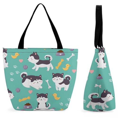Cartoon Katze Damen Handtasche Shopper Umhängetasche Schultertasche Tragetasche Mit Reißverschluss 28.5x18x32.5cm von GIOKQB
