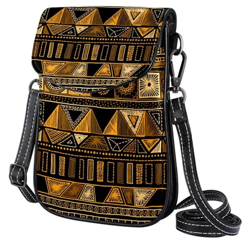 Damen Klein Umhängetasche Geometrisch Golden Schultertasche Handytasche Zum Umhängen Mini Crossbody Tasche von GIOKQB