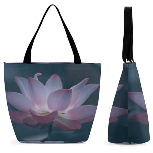 GIOKQB Blume Damen Handtasche Shopper Umhängetasche Schultertasche Tragetasche Mit Reißverschluss 28.5x18x32.5cm von GIOKQB