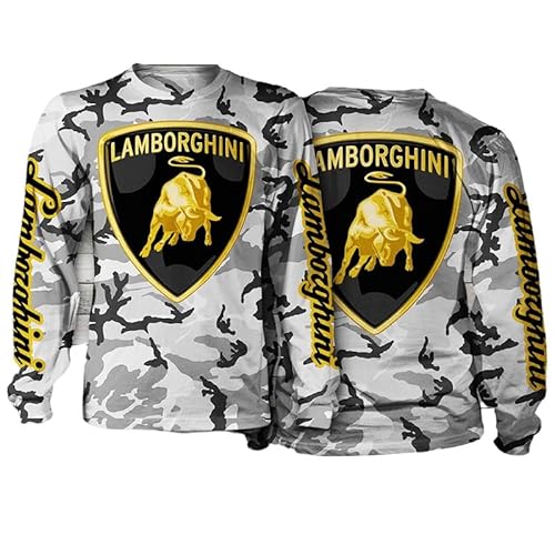 GIOPSQ Herren Hoodie Pullover T-Shirt Jacke Lambo.RGhi.NI 3D Full Print Strickjacke Reißverschluss Unisex Casual Baseball Unisex Pullover Klassisches Sporttop Mantel/C/3XL von GIOPSQ