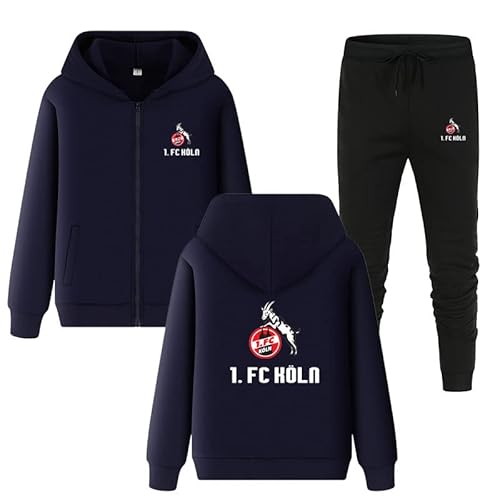 GIOPSQ Herren Trainingsanzug Set 1.Fc-Koln Jogginganzug Kapuzenjacke + Hose Hoodie Set Sportswear Freizeit/C/L von GIOPSQ