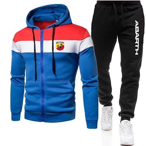 GIOPSQ Herren Trainingsanzug Set Jogginganzug Ab-Arth Kapuzenjacke mit Reißverschluss + Hose Sportbekleidung Asual/A/L von GIOPSQ