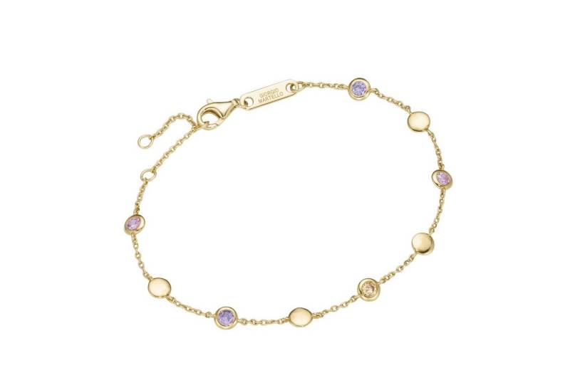 GIORGIO MARTELLO MILANO Armband mit Zwischenteilen, farbige synt. Zirkonia + Korund Silber 925 von GIORGIO MARTELLO MILANO