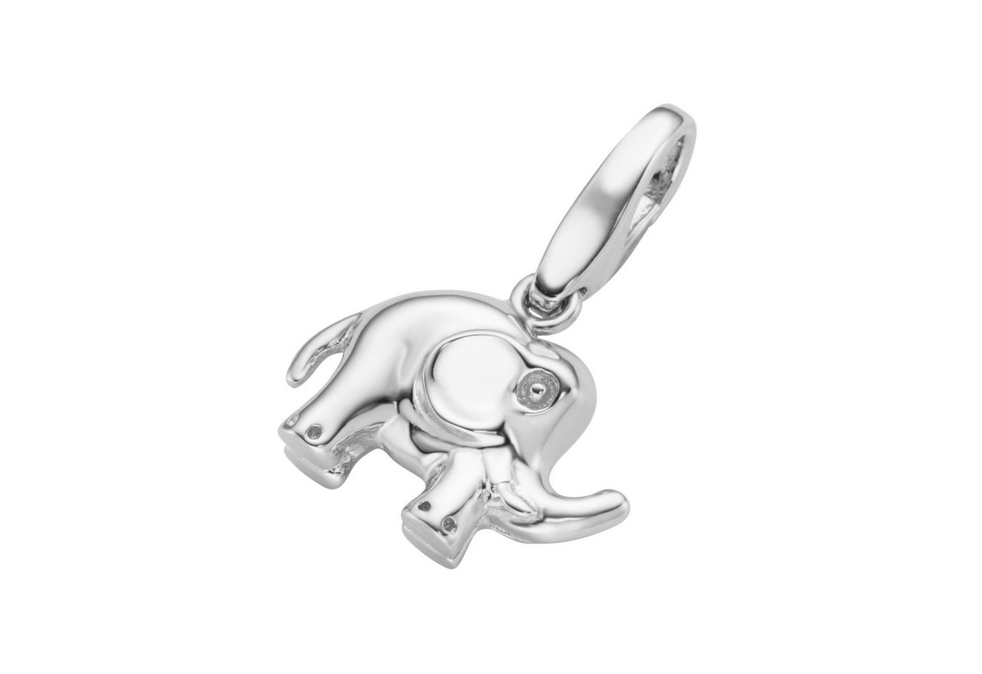 GIORGIO MARTELLO MILANO Charm-Einhänger Elefant mit Clipöse, Silber 925 von GIORGIO MARTELLO MILANO