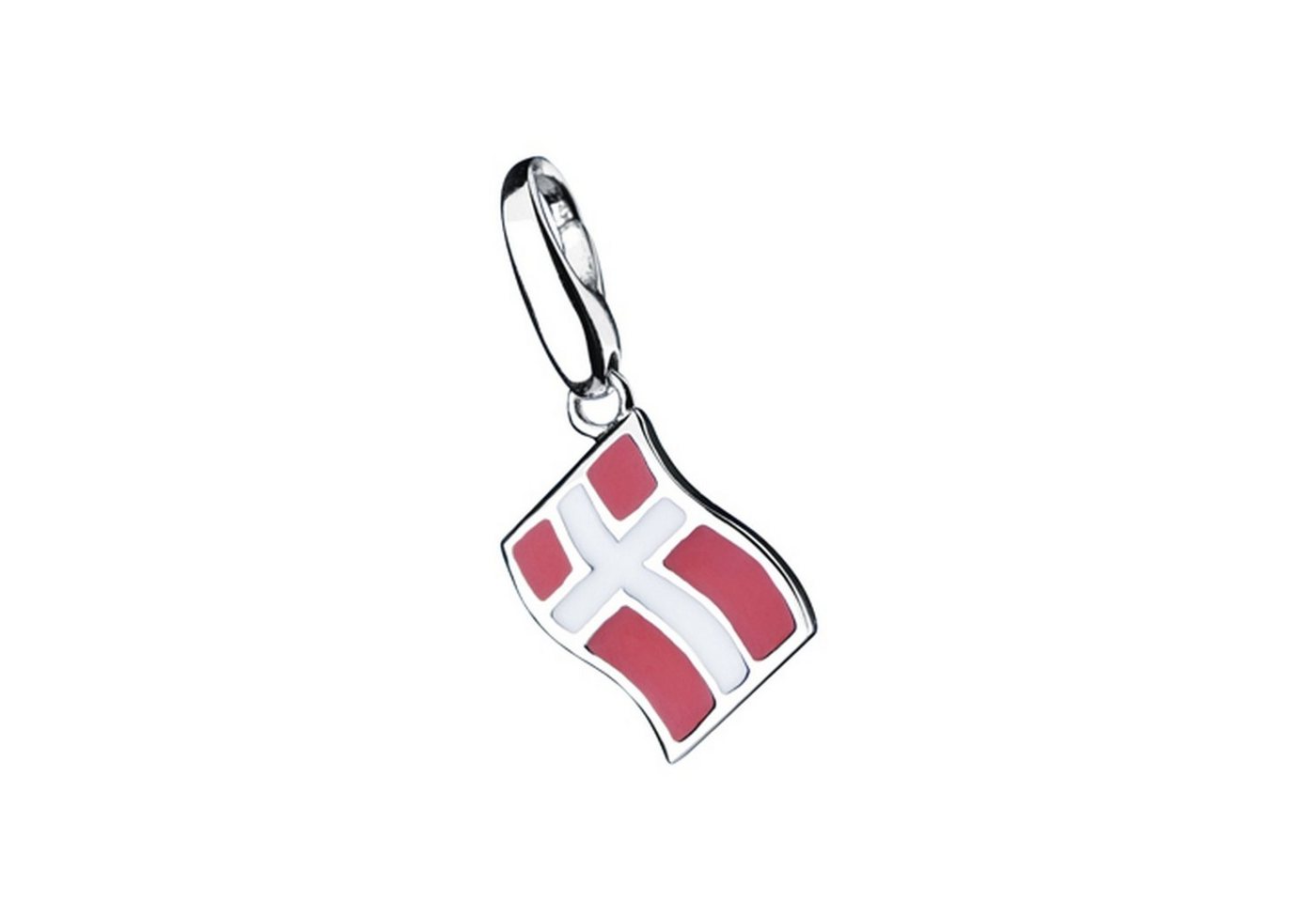 GIORGIO MARTELLO MILANO Charm-Einhänger Flagge Dänemark, Silber 925 von GIORGIO MARTELLO MILANO