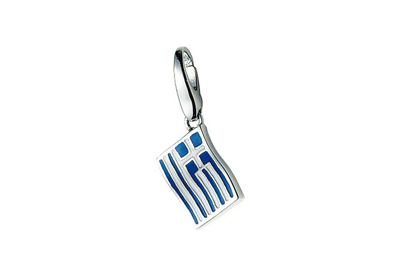 GIORGIO MARTELLO MILANO Charm-Einhänger Griechenland-Flagge, Silber 925 von GIORGIO MARTELLO MILANO