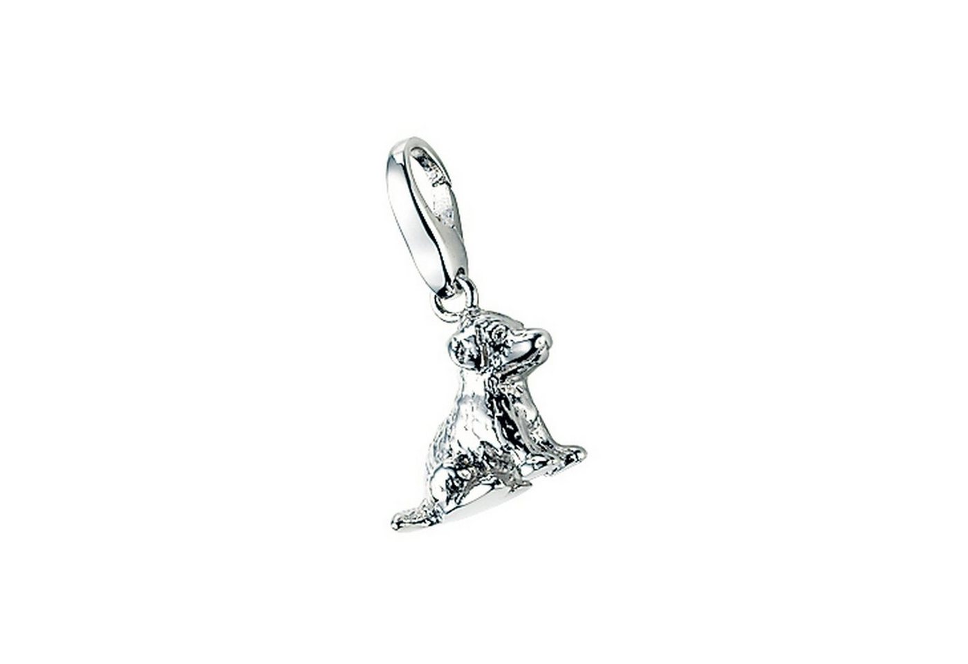 GIORGIO MARTELLO MILANO Charm-Einhänger Hund sitzend, Silber 925 von GIORGIO MARTELLO MILANO