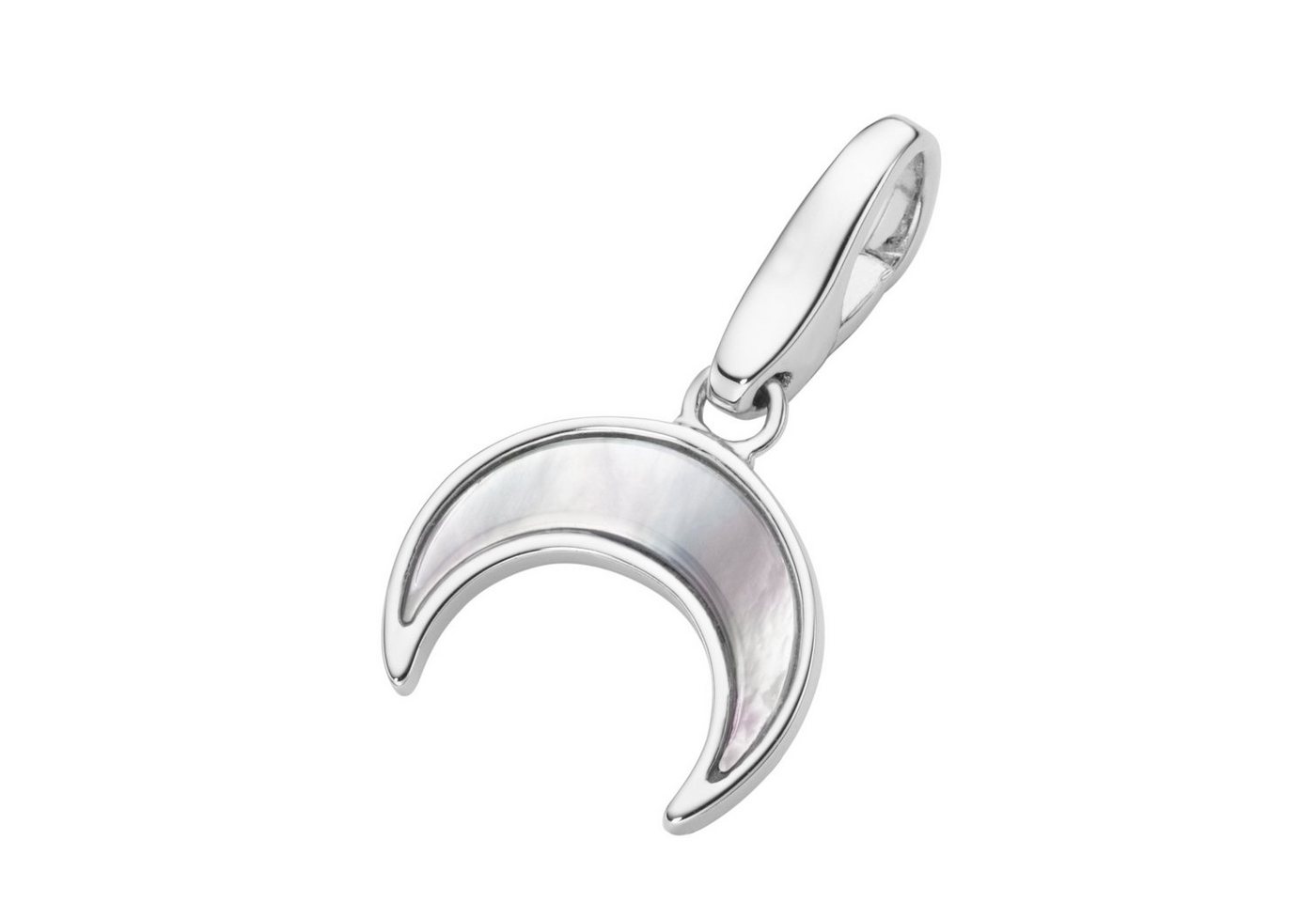 GIORGIO MARTELLO MILANO Charm-Einhänger Mond mit Perlmutt Einlage, Silber 925 von GIORGIO MARTELLO MILANO