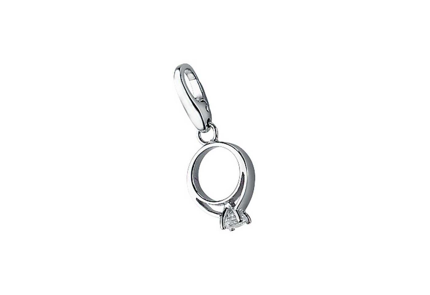 GIORGIO MARTELLO MILANO Charm-Einhänger Ring mit einem Zirkonia, Silber 925 von GIORGIO MARTELLO MILANO