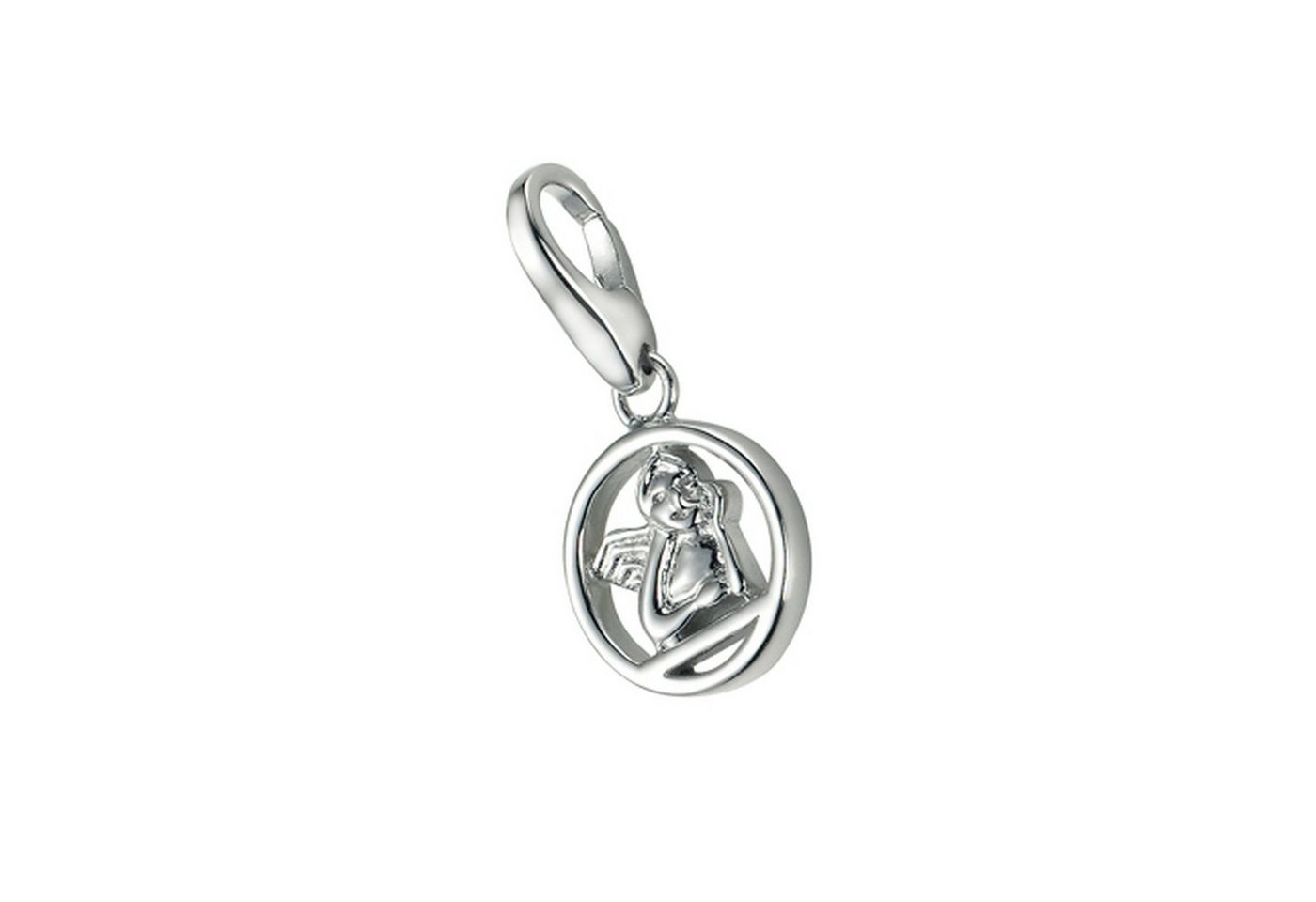 GIORGIO MARTELLO MILANO Charm Engel rund mit Engel, Silber 925 von GIORGIO MARTELLO MILANO