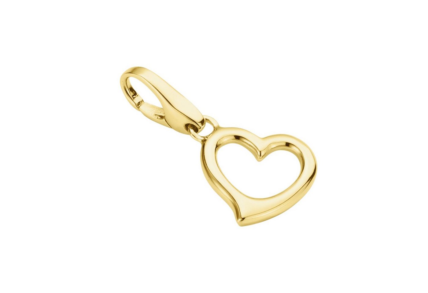 GIORGIO MARTELLO MILANO Charm Herz Floating Heart, vergoldet, Silber 925 von GIORGIO MARTELLO MILANO