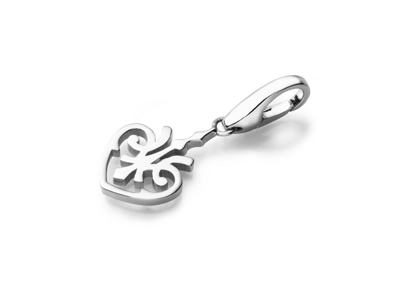 GIORGIO MARTELLO MILANO Charm Herz Herz mit good karma Symbol, Silber 925 von GIORGIO MARTELLO MILANO