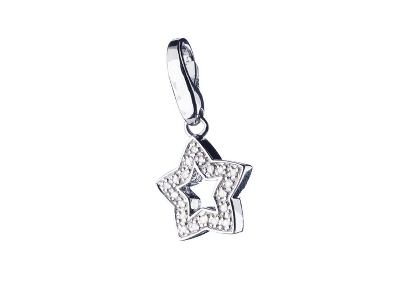 GIORGIO MARTELLO MILANO Charm Stern Stern mit Zirkonia, Silber 925 von GIORGIO MARTELLO MILANO