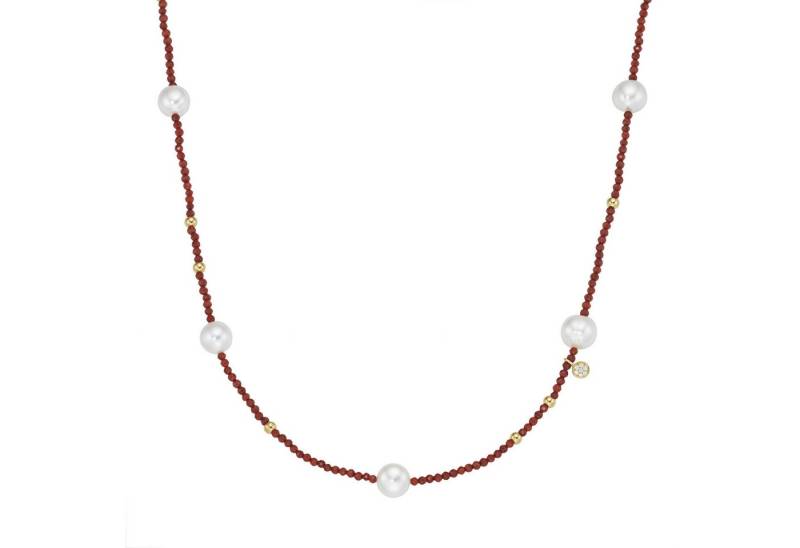 GIORGIO MARTELLO MILANO Collier mit Süßwasser-Perlen und Ziersteinen, Silber 925 von GIORGIO MARTELLO MILANO