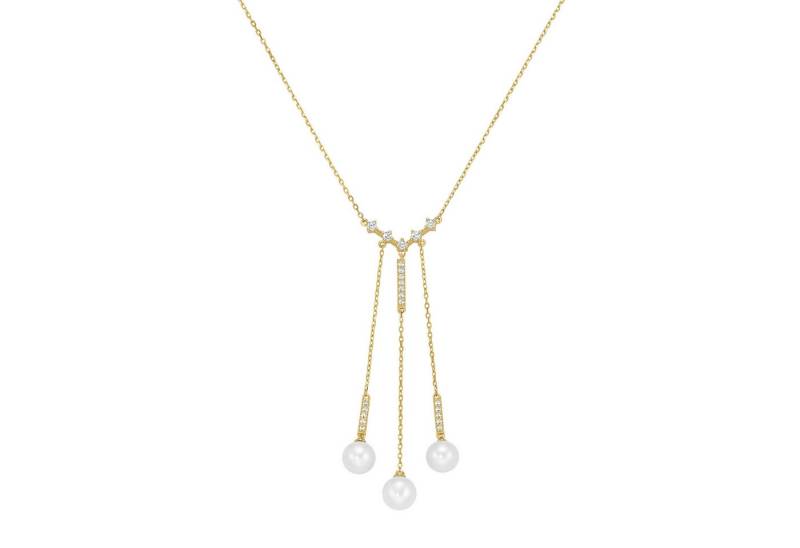 GIORGIO MARTELLO MILANO Collier mit Süßwasser-Perlen und Zirkonia, Silber 925 GIORGIO MARTELLO MILANO Collier mit Süßwasser-Perlen und Zirkonia, Silber 925 von GIORGIO MARTELLO MILANO