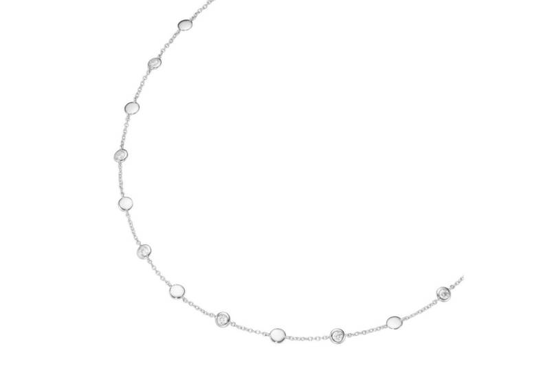 GIORGIO MARTELLO MILANO Collier mit Zwischenteilen in glänzend und weiße Zirkonia, Silber 925 von GIORGIO MARTELLO MILANO
