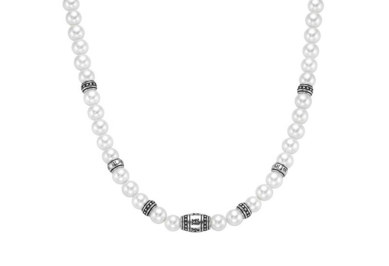 GIORGIO MARTELLO MILANO Collier mit weißen Muschelkern-Perlen, Silber 925 von GIORGIO MARTELLO MILANO