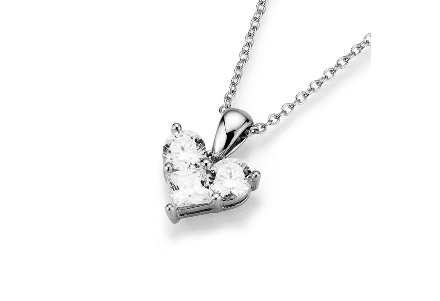 GIORGIO MARTELLO MILANO Herzkette Anhänger in Herzform, Silber 925 von GIORGIO MARTELLO MILANO