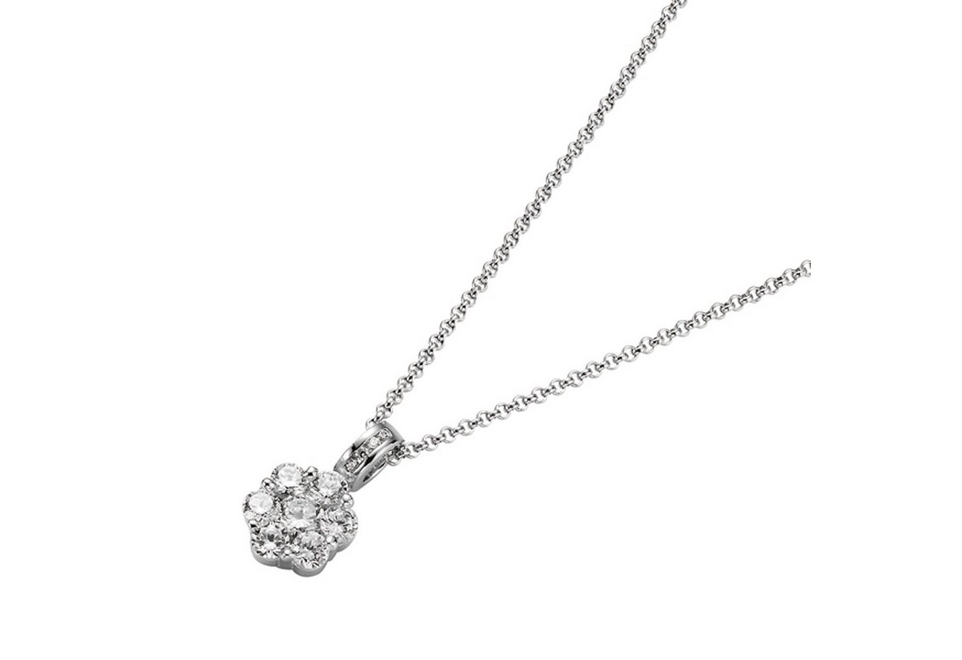 GIORGIO MARTELLO MILANO Kette mit Anhänger mit Blütenanhänger, Silber 925 von GIORGIO MARTELLO MILANO