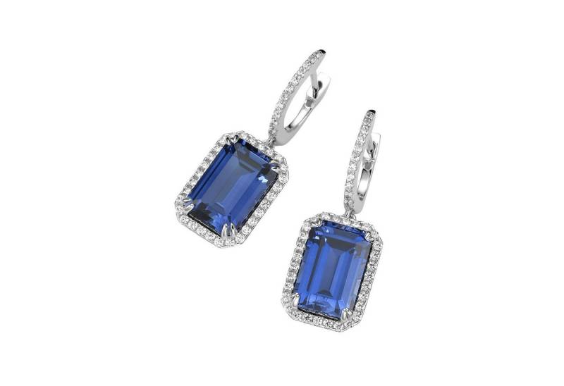 GIORGIO MARTELLO MILANO Paar Creolen mit Ziersteinen, Silber 925 von GIORGIO MARTELLO MILANO