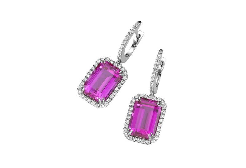 GIORGIO MARTELLO MILANO Paar Creolen mit Ziersteinen, Silber 925 von GIORGIO MARTELLO MILANO