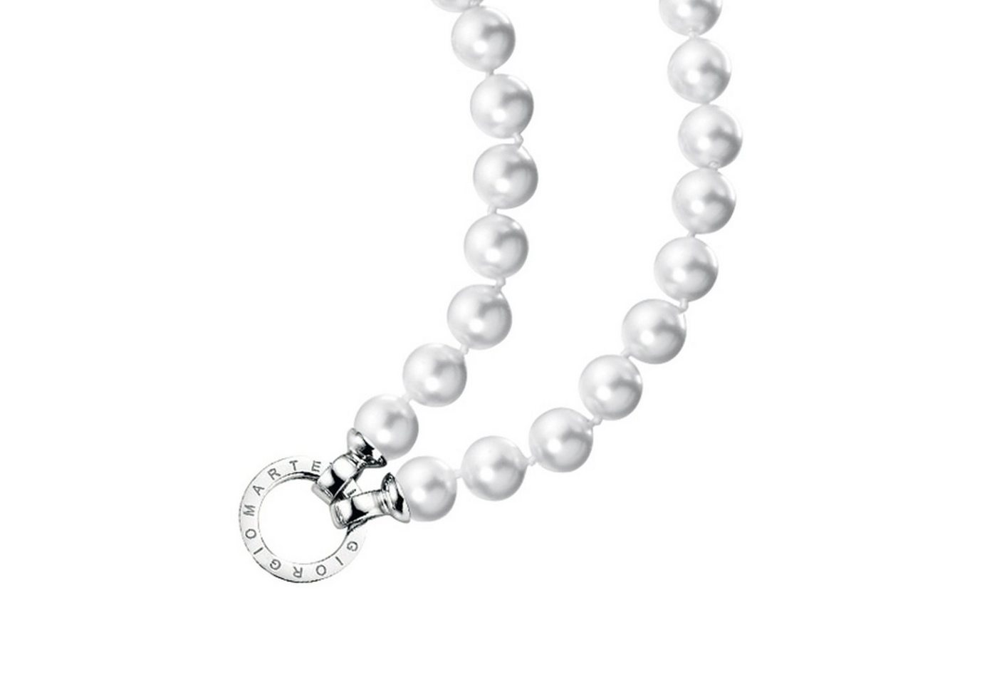 GIORGIO MARTELLO MILANO Perlenkette Muschelkern Perlen, Ringverschluss, Silber 925 von GIORGIO MARTELLO MILANO