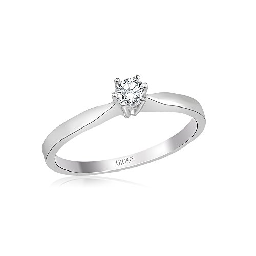 GIORO Ambra Verlobungsring/Solitär in 585 Weissgold mit 0,12ct Brillant (53 (16.9)) von GIORO