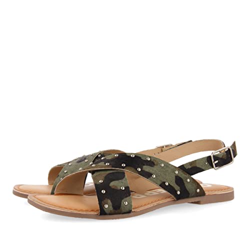 GIOSEPPO Damen Alerce Flache Sandale, Camouflage, 39 EU von GIOSEPPO